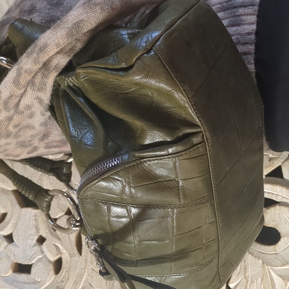 b. makowsky Leather Grean Shoulder Hobo Bag - Picture 5 of 17